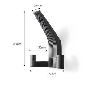 Modern Fluted Zinc Alloy Double Wall Hooks