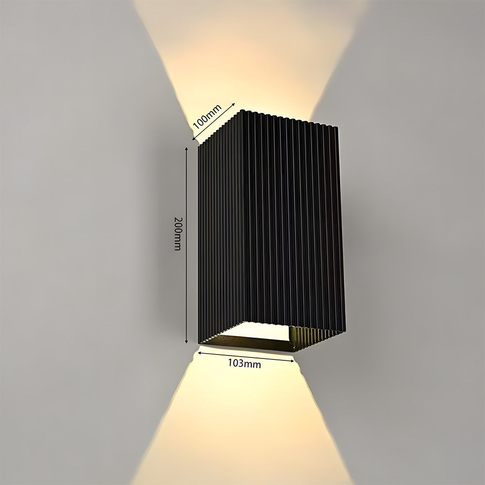 IP65 Fluted LED Up Down Outdoor Wall Light