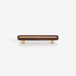 Black Walnut Brass Wooden Wardrobe Drawer Cabinet Handles