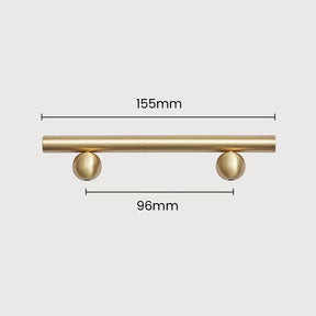 Modern Minimalist Pure Brass Gold Wardrobe Door Handle