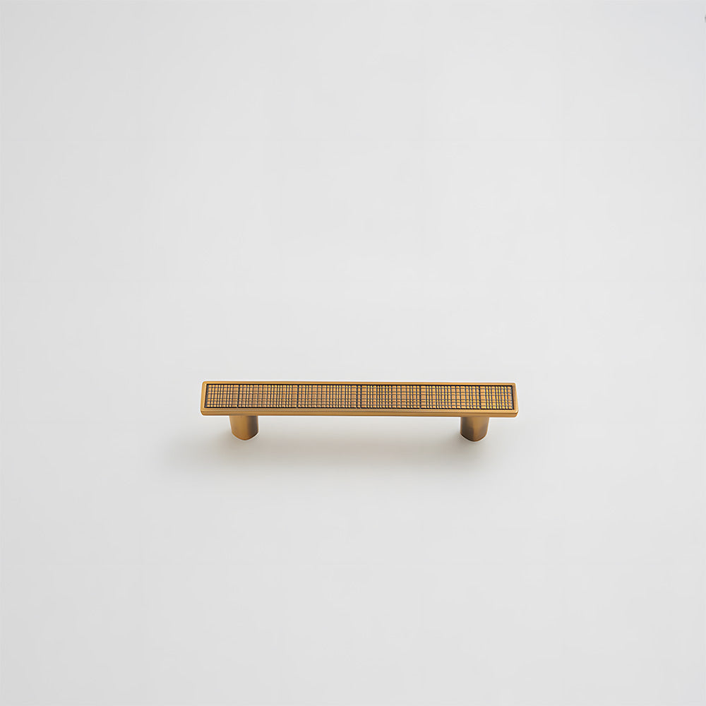 Modern Zinc Alloy Square Textured Grid Cabinet Pulls