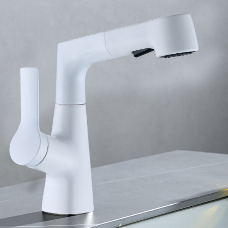 Single-Hole Rotatable Pull-Out Tap_White