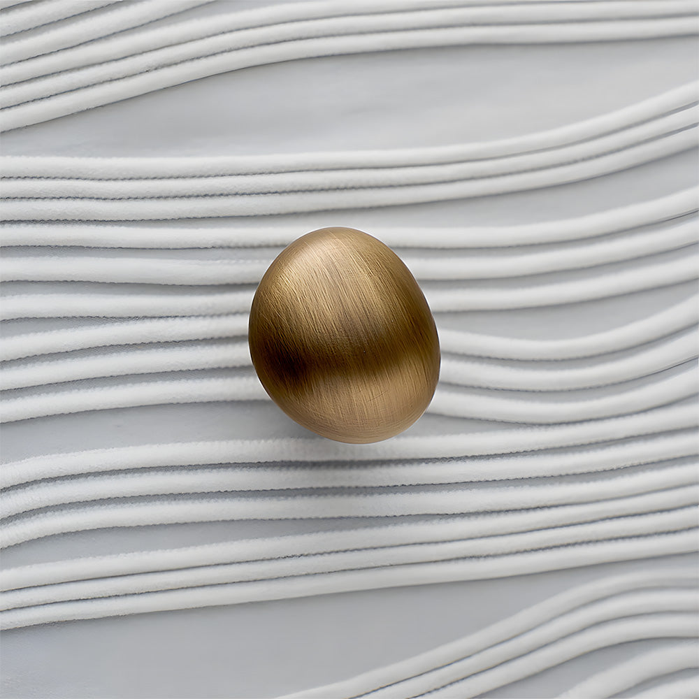 Organic Pebble Brushed Mushroom Cupboard Knobs