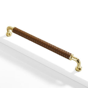 Curved Woven Leather Cupboard Handles