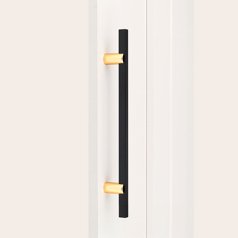 Modern Two-tone Black Gold Wardrobe Cabinet Door Handles