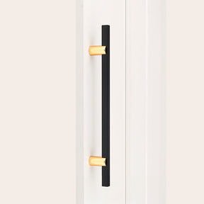 Modern Two-tone Black Gold Wardrobe Cabinet Door Handles