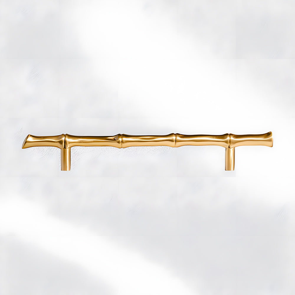 Bamboo Modern Brass Cabinet Handles