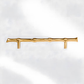 Bamboo Modern Brass Cabinet Handles
