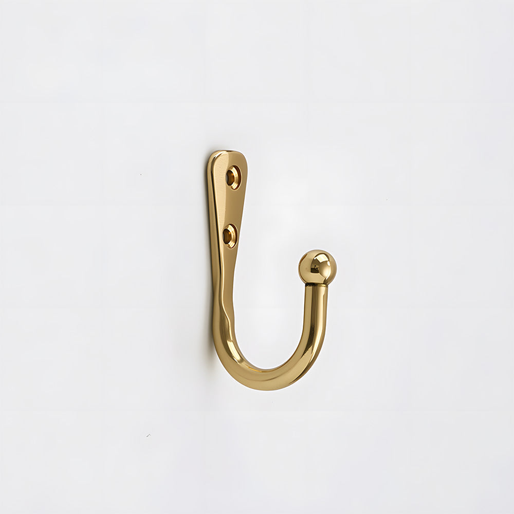 Traditional Ball-Top Solid Brass Wall Hook