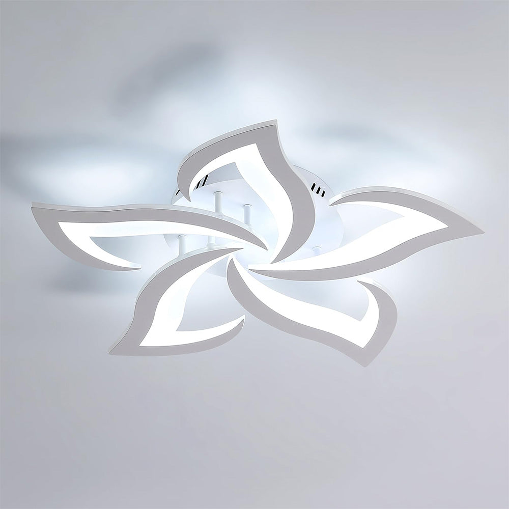 Contemporary Flower Shape Iron Living Room LED Ceiling Light
