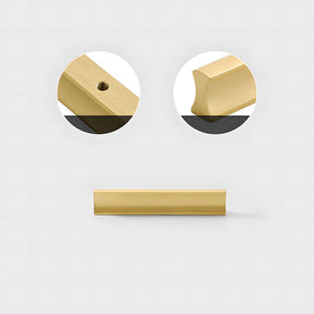 Simple I-Shaped Brass Kitchen Cabinet Pulls