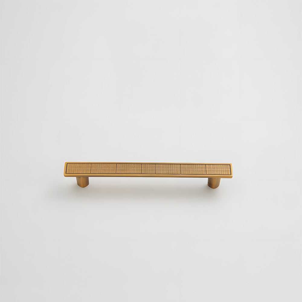 Modern Zinc Alloy Square Textured Grid Cabinet Pulls