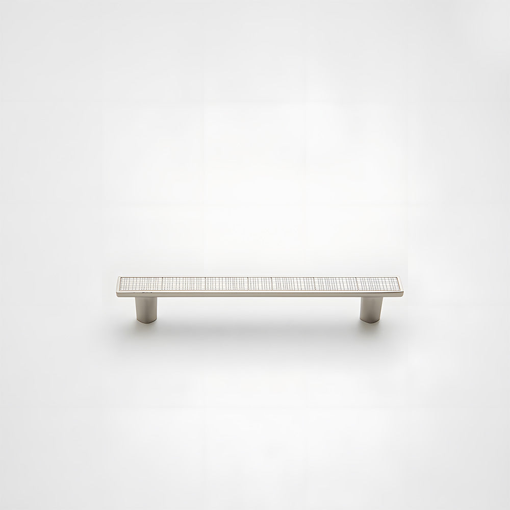 Modern Zinc Alloy Square Textured Grid Cabinet Pulls