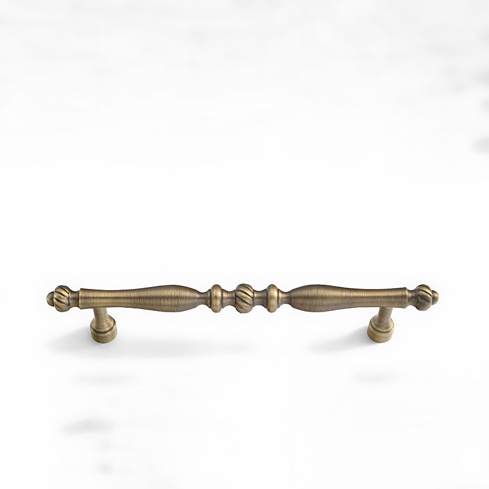 Vintage Solid Brass Spindle Cabinet Handles
