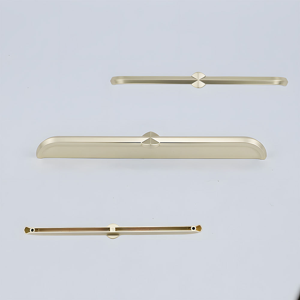 Modern Zinc Alloy Brushed Brass Cabinet Handles
