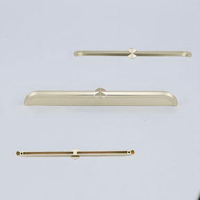 Modern Zinc Alloy Brushed Brass Cabinet Handles