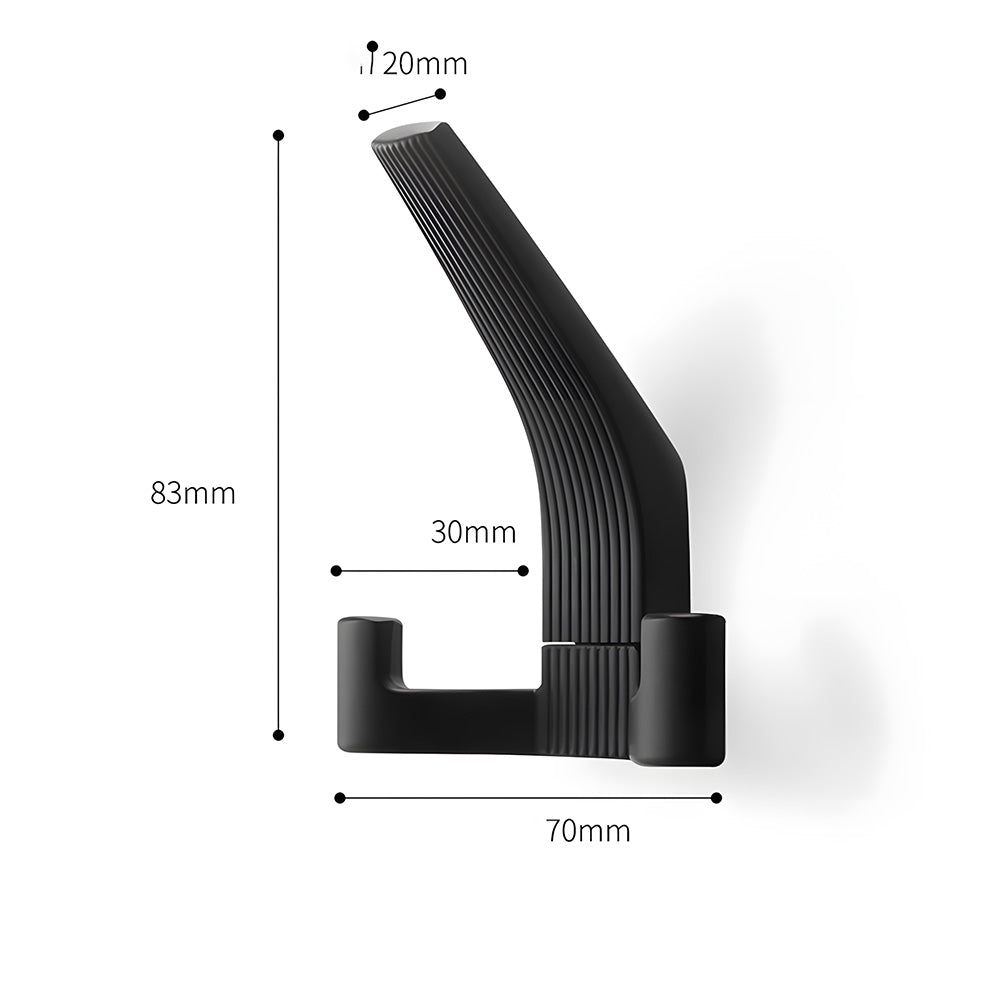 Modern Fluted Zinc Alloy Double Wall Hooks