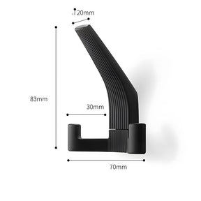 Modern Fluted Zinc Alloy Double Wall Hooks