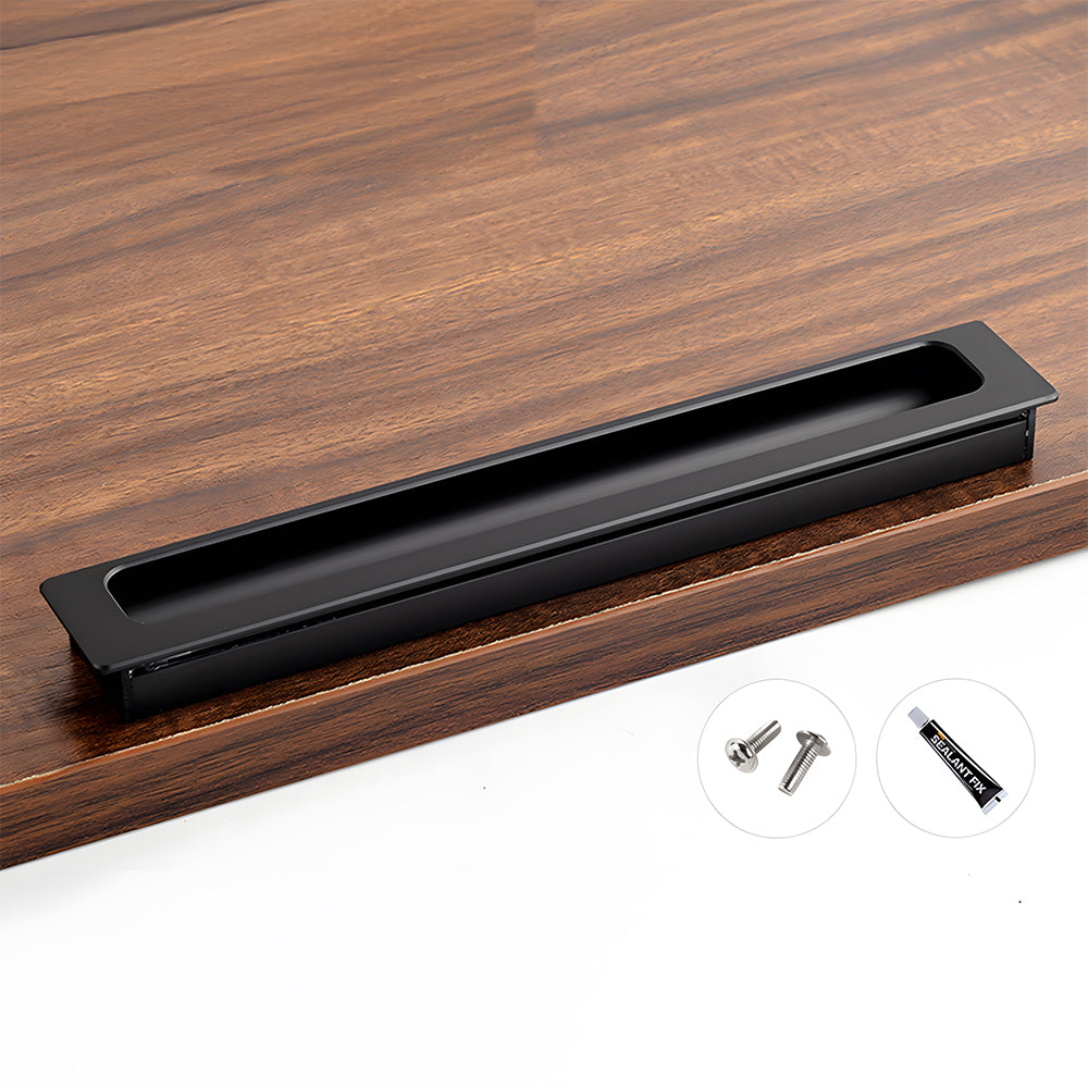 Retro Invisible Recessed Finger Edge Pull Cabinet Handles