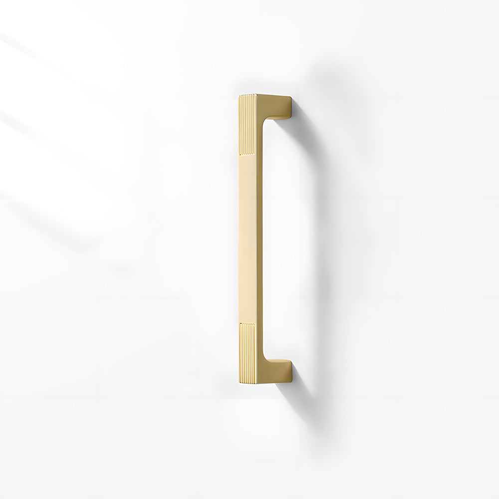 Square Textured Gold & Black Drawer Handles