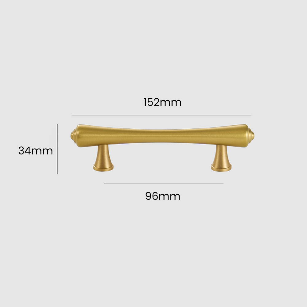 Modern Gold Matte Brushed Cabinet Spindle Handle