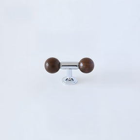 Medieval Brass Round Wooden Head Cabinet Handles