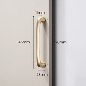 Smooth Gold Cabinet Handles for Wardrobe Cupboard