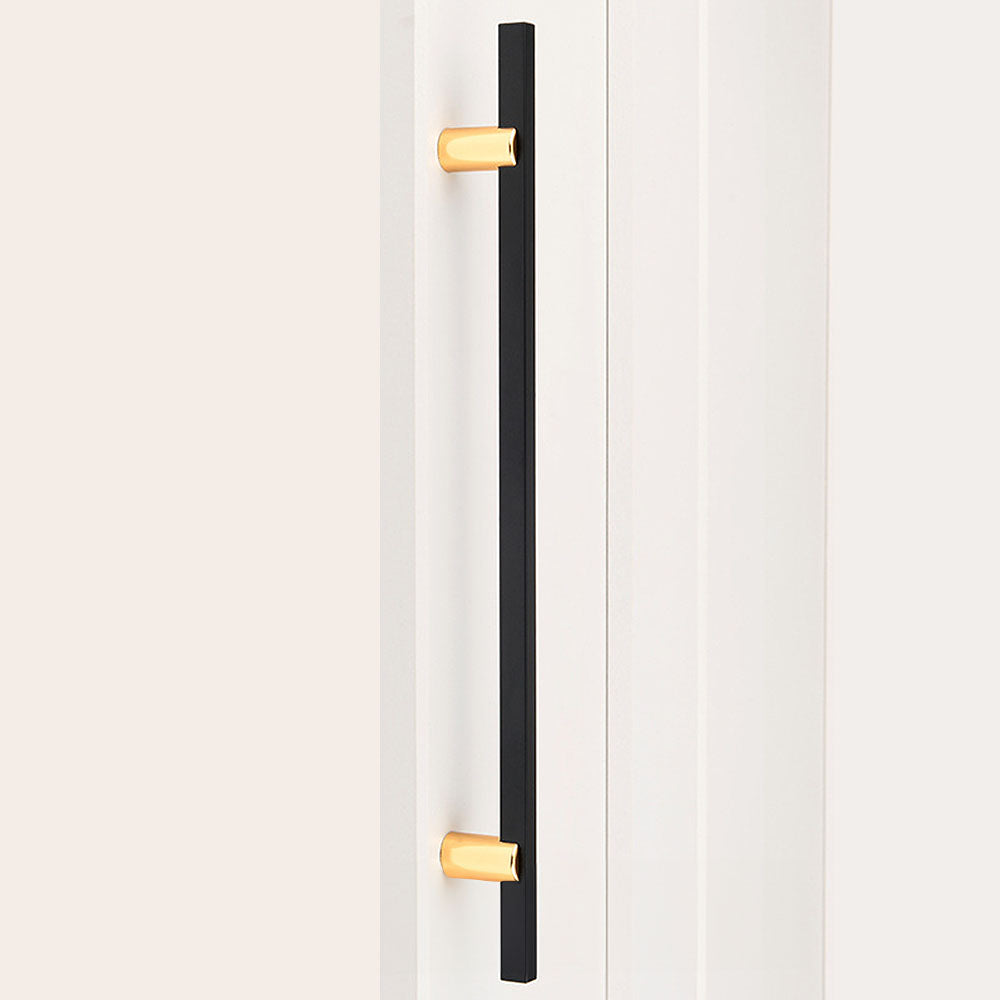 Modern Two-tone Black Gold Wardrobe Cabinet Door Handles