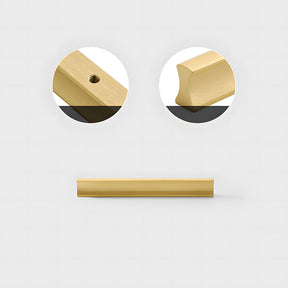 Simple I-Shaped Brass Kitchen Cabinet Pulls