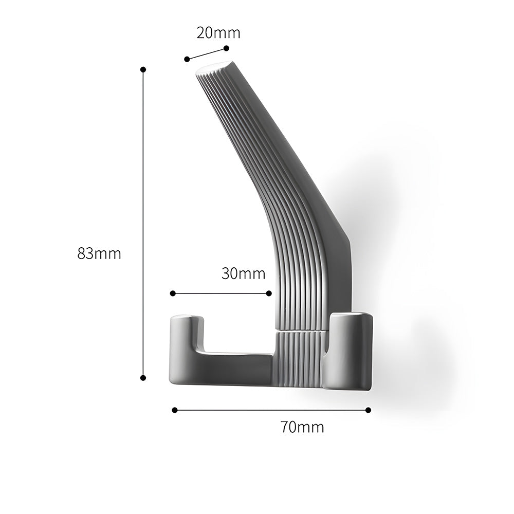 Modern Fluted Zinc Alloy Double Wall Hooks