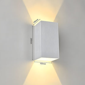 IP65 Fluted LED Up Down Outdoor Wall Light
