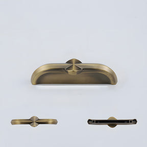 Modern Zinc Alloy Brushed Brass Cabinet Handles