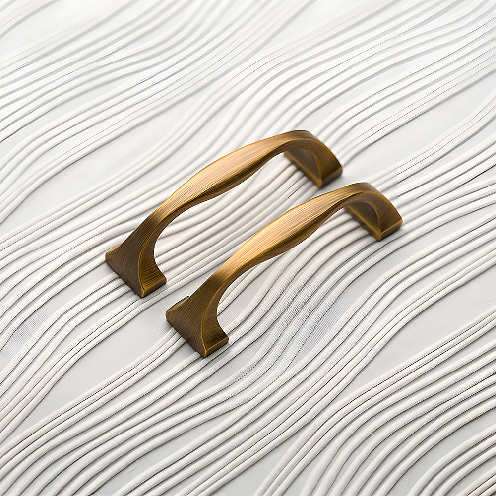 Wide Head Simple Brass Drawer Handles