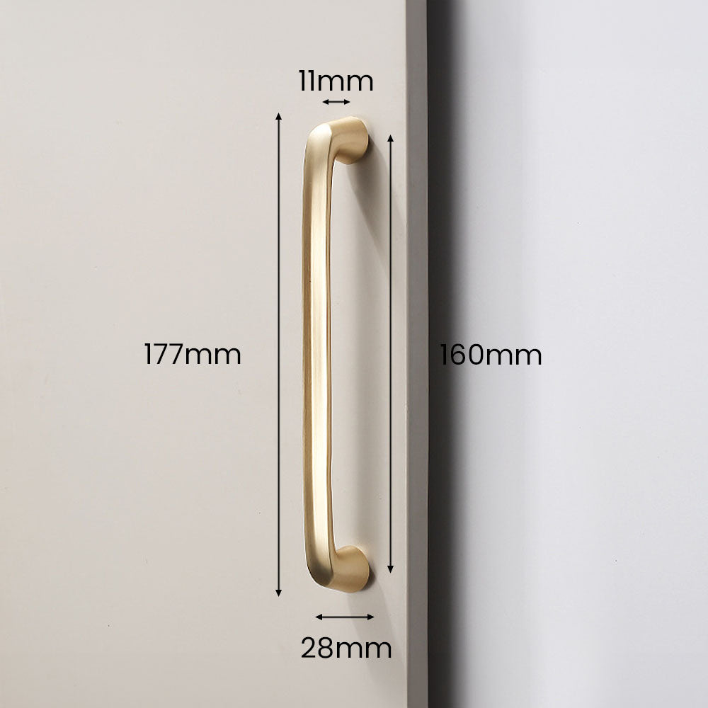 Smooth Gold Cabinet Handles for Wardrobe Cupboard