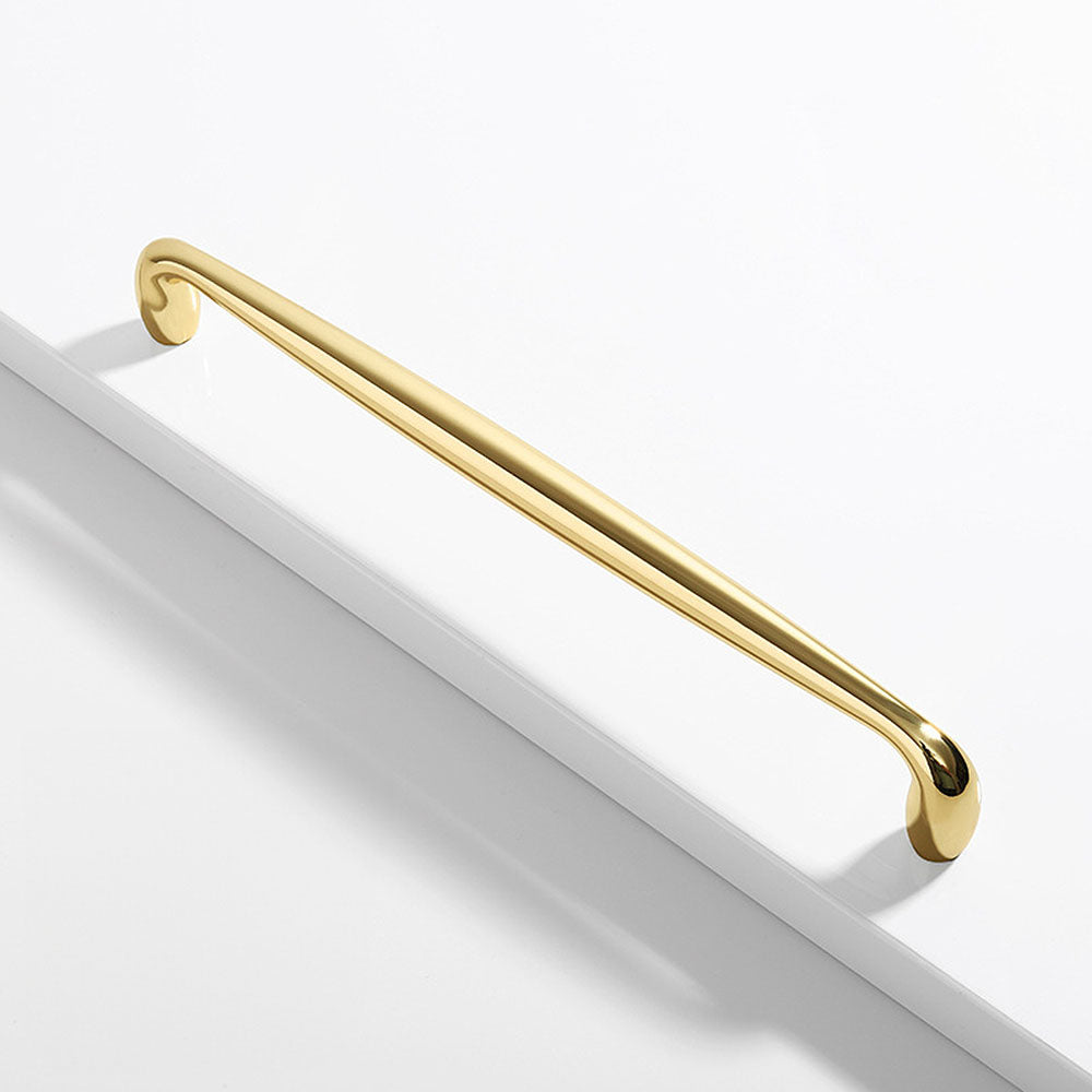 Modern Simple Zinc Alloy Bow Gold Grey Cabinet Drawer Handles