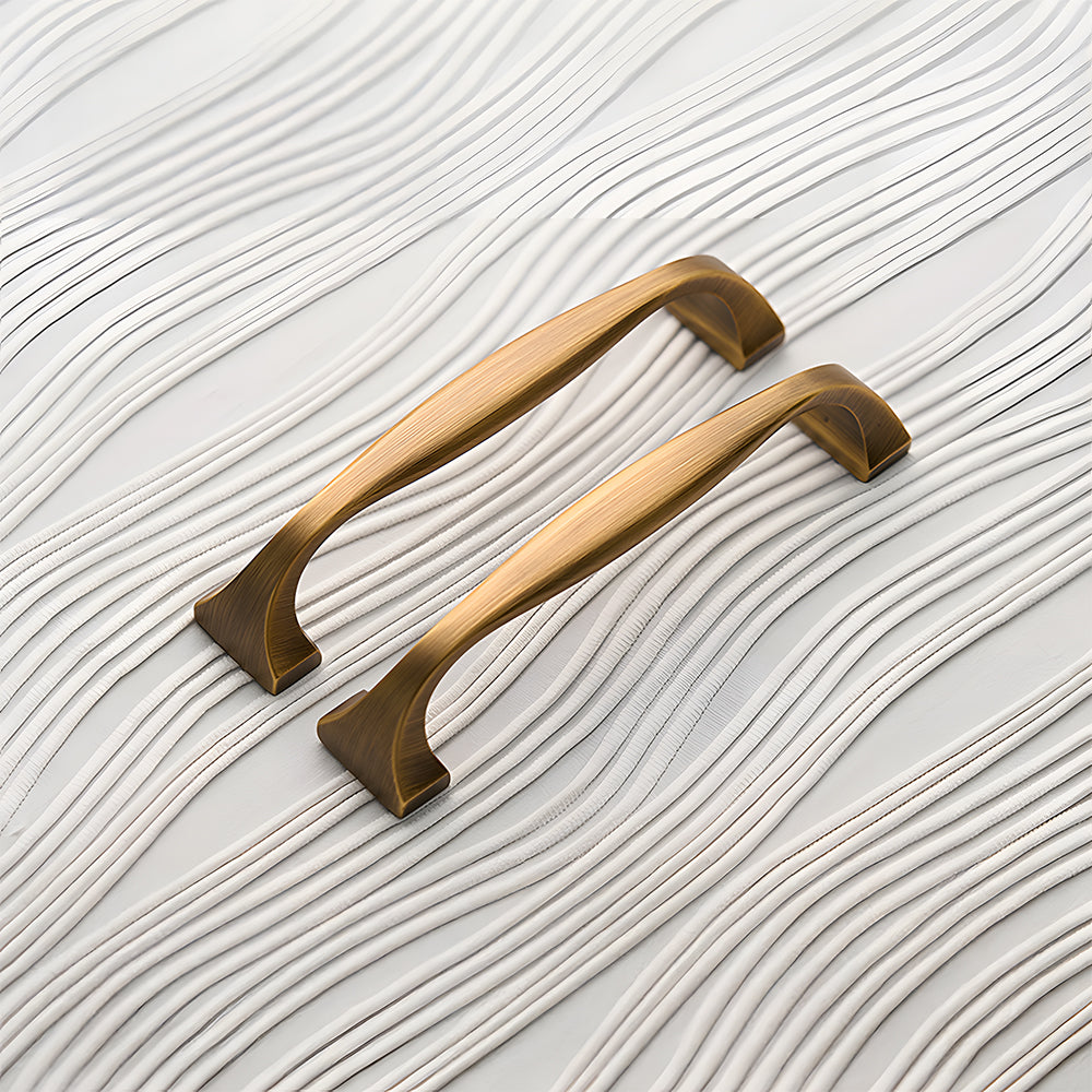 Wide Head Simple Brass Drawer Handles