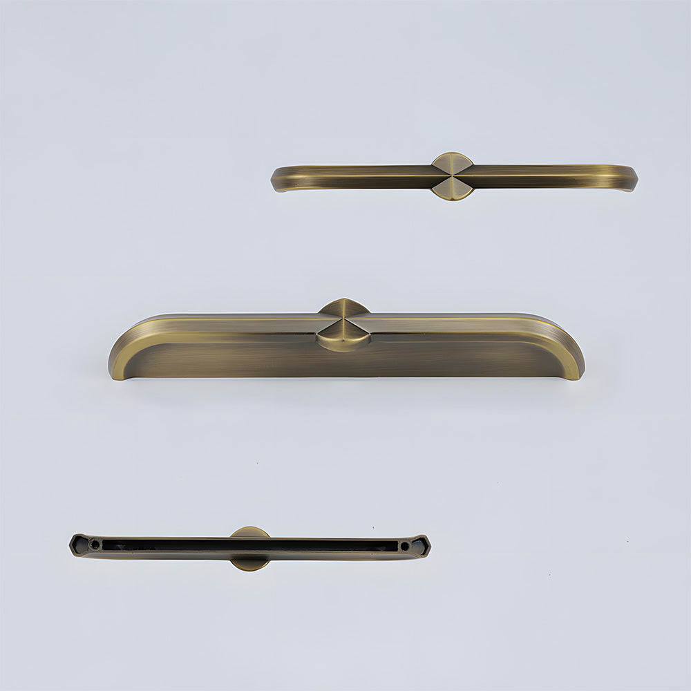 Modern Zinc Alloy Brushed Brass Cabinet Handles