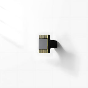 Square Textured Gold & Black Drawer Handles
