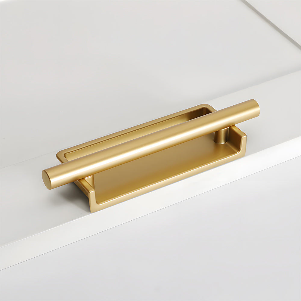 Simple Aluminum Alloy Recessed Concealed Cabinet Handles
