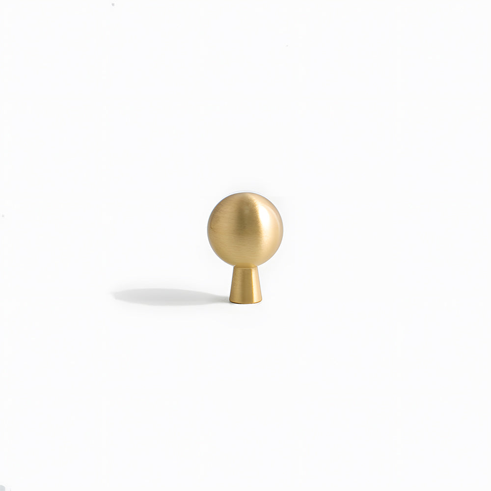 Vintage Spherical Brass Kitchen Cabinet Handles