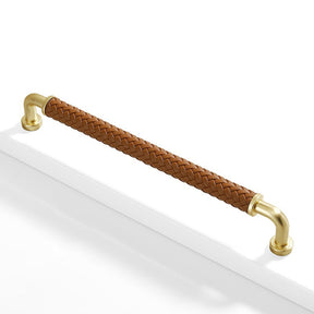 Curved Woven Leather Cupboard Handles