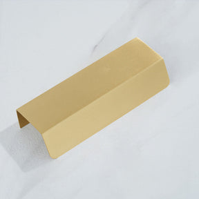 Modern Gold Brass Hidden Finger Cabinet Pulls