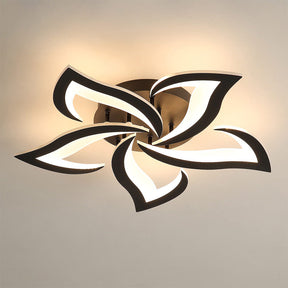 Contemporary Flower Shape Iron Living Room LED Ceiling Light