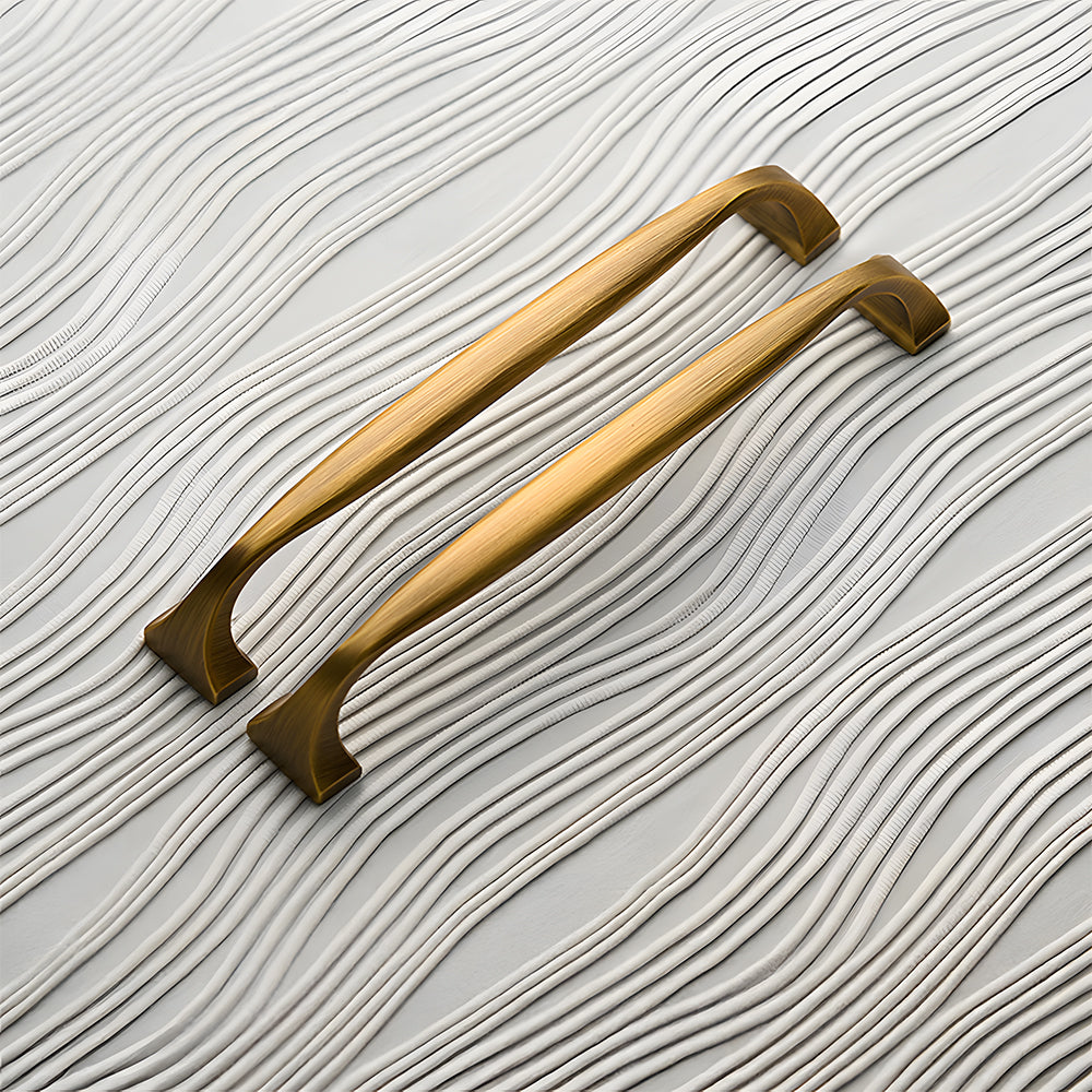 Wide Head Simple Brass Drawer Handles