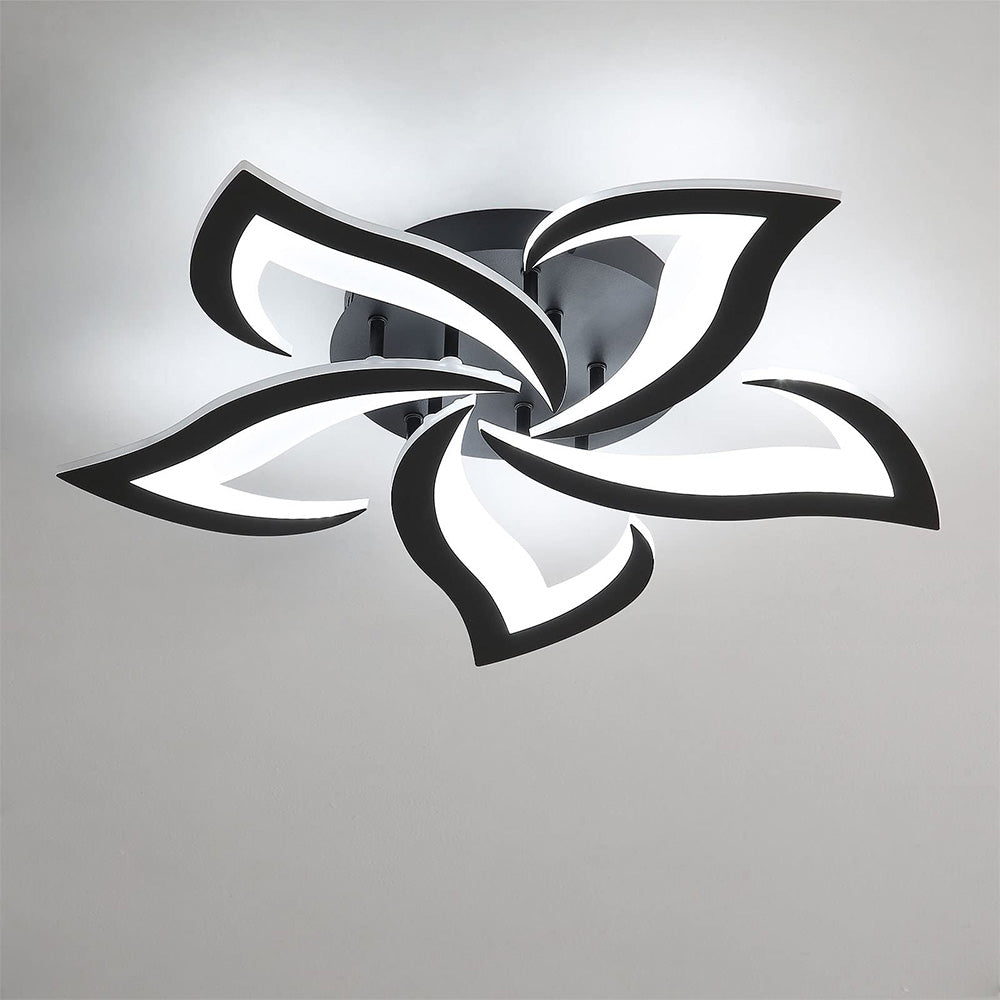 Contemporary Flower Shape Iron Living Room LED Ceiling Light