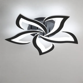 Contemporary Flower Shape Iron Living Room LED Ceiling Light