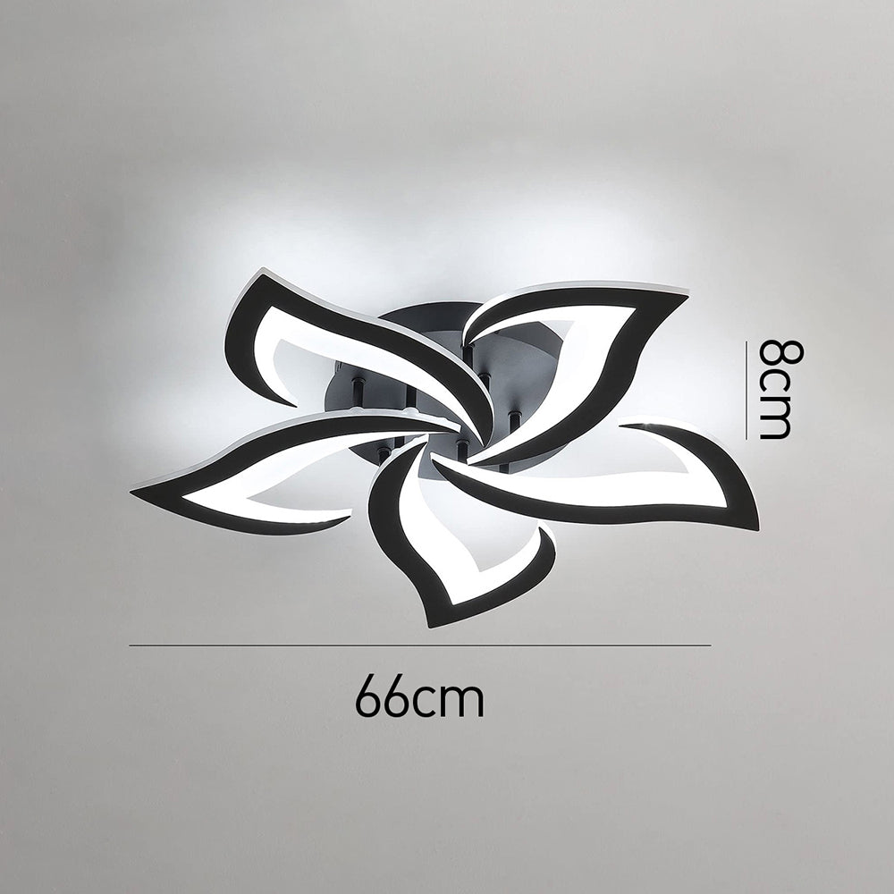 Contemporary Flower Shape Iron Living Room LED Ceiling Light