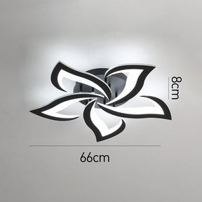 Contemporary Flower Shape Iron Living Room LED Ceiling Light