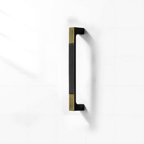 Square Textured Gold & Black Drawer Handles