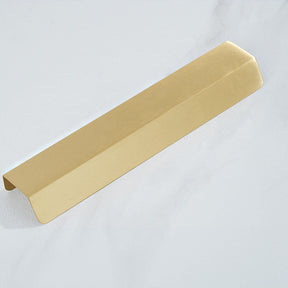 Modern Gold Brass Hidden Finger Cabinet Pulls